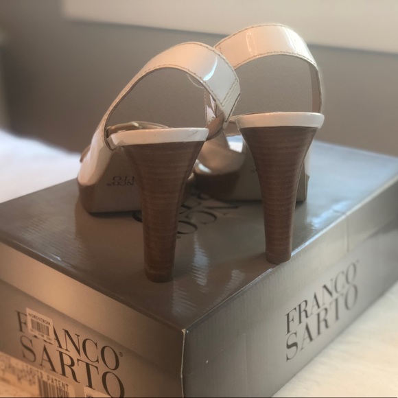 Franco Sarto patent white sling backs - Picture 4 of 4